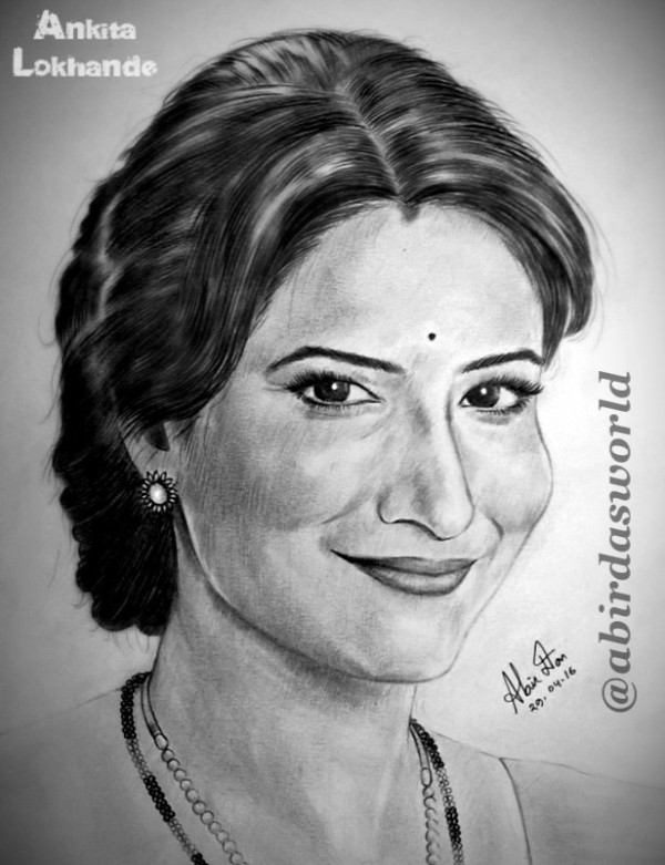 Pencil Sketch of Ankita Lokhande