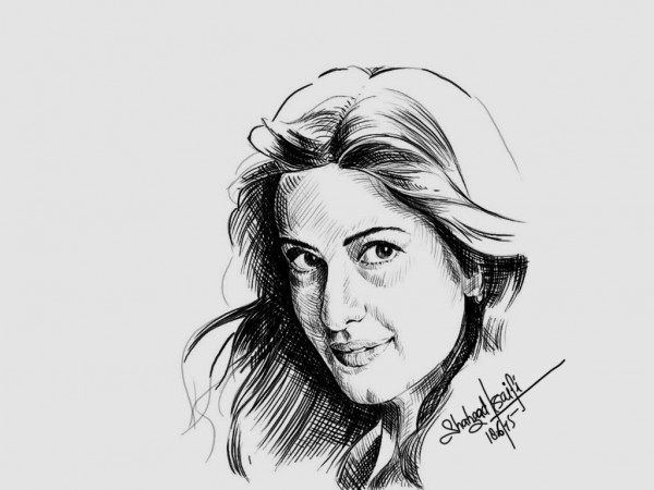 Pencil Sketch of Katrina Kaif