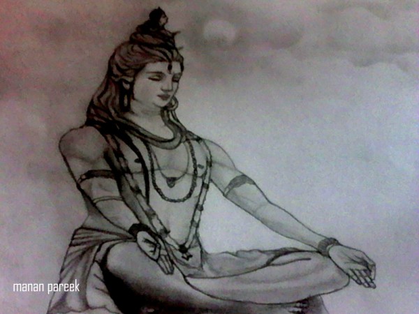 Sketch of LORD SHIVA by Manan Pareek - DesiPainters.com