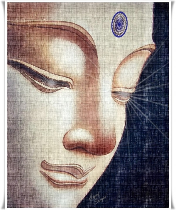 Digital Painting of Lord Buddha - DesiPainters.com