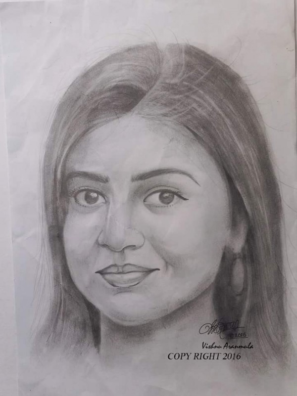 Pencil Sketch of Malayalam Actress Nazriya Nazim