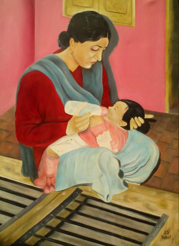 Water Color Painting of Mother’s Day Special - DesiPainters.com