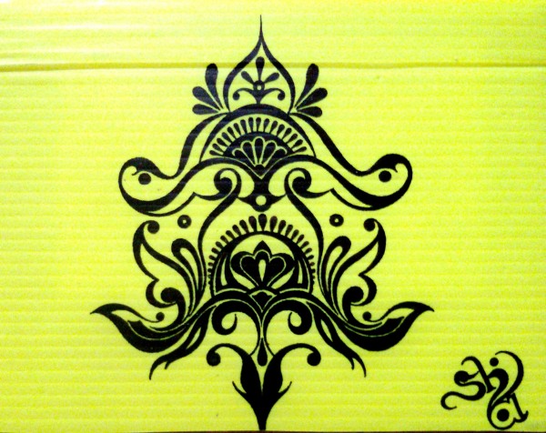 Ink Painting of Beautiful Pattern Design - DesiPainters.com