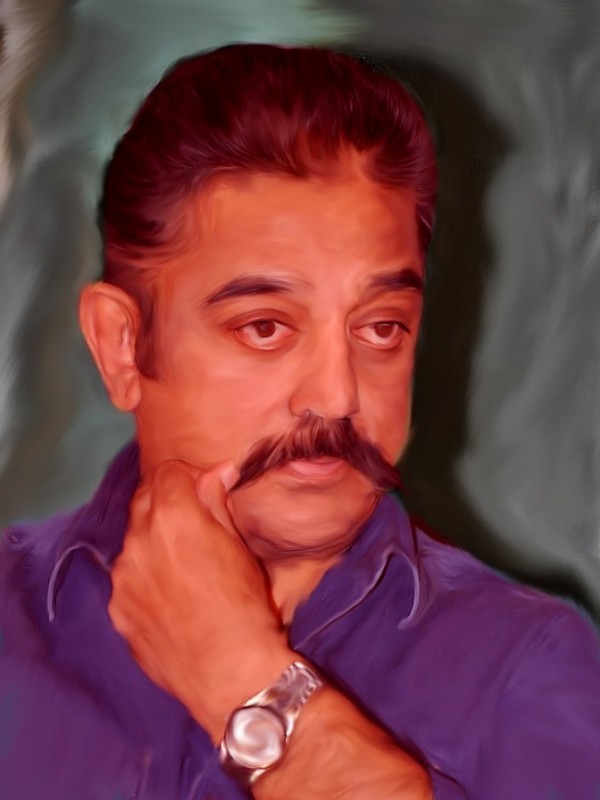 Digital Painting of Kamal Haasan