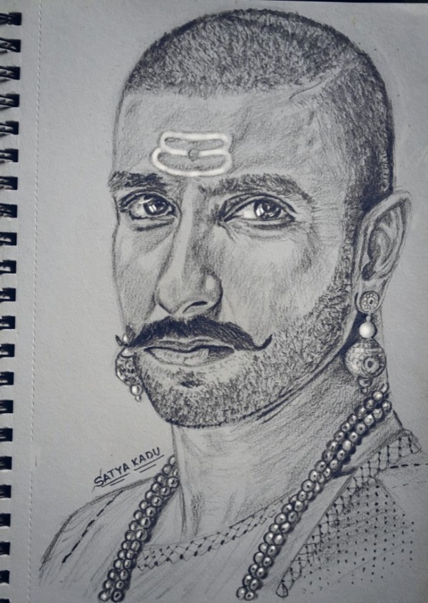 Pencil Sketch of Ranveer Singh - DesiPainters.com