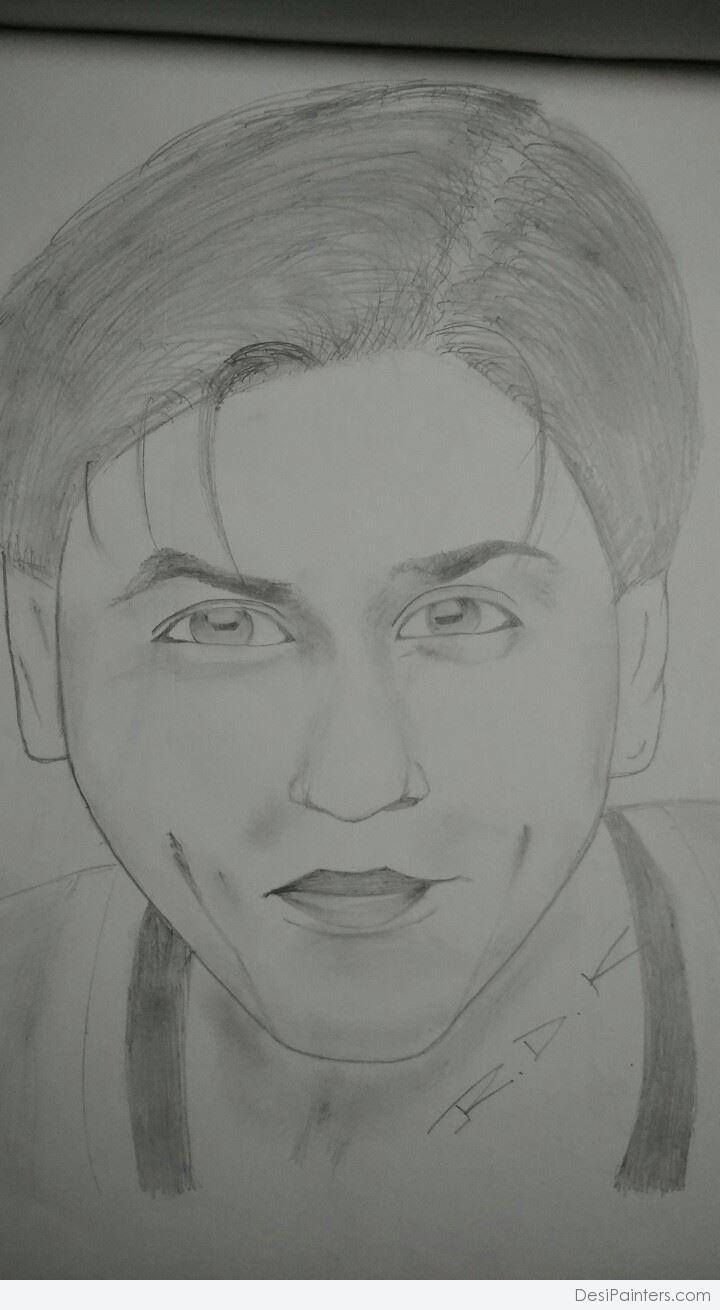 Sketch of Shahrukh Khan from Jawan 