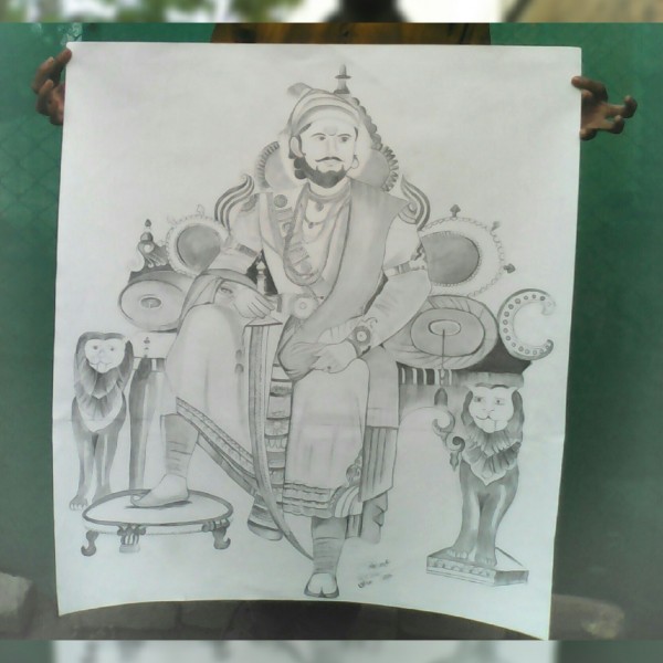 Sketch of Shivaji Maharaj