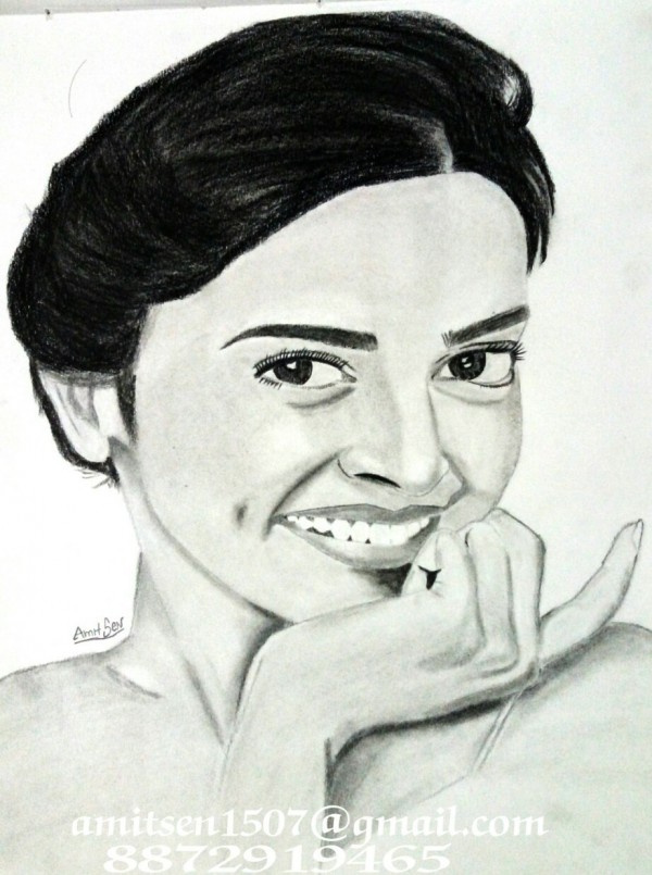 A Portrait of Beautiful Deepika Padukone - DesiPainters.com