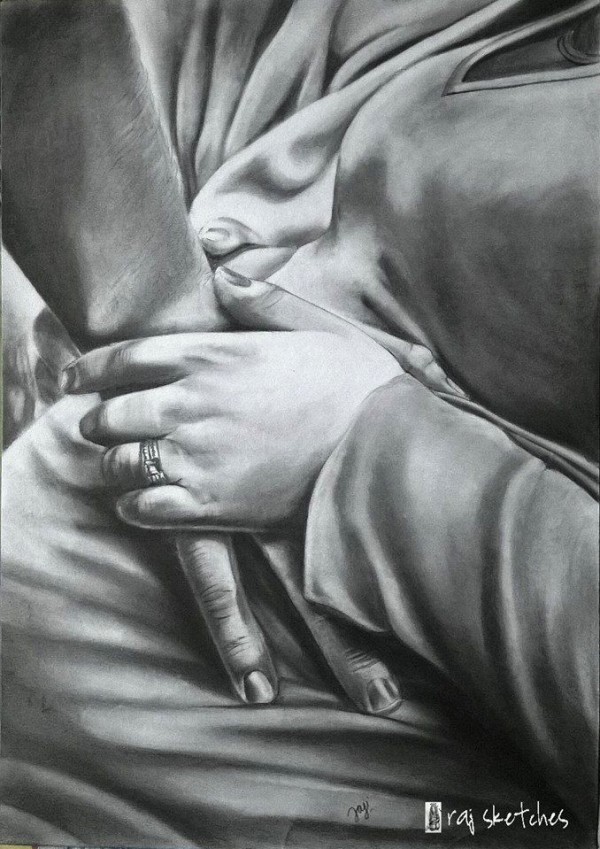 Pencil Sketch of Love - DesiPainters.com