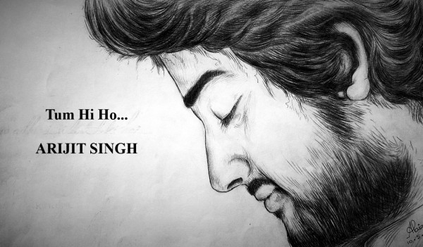 Pencil Sketch of Arijit Singh - DesiPainters.com