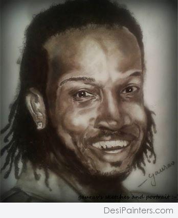 Chris Gayle by Gaurav Mondal