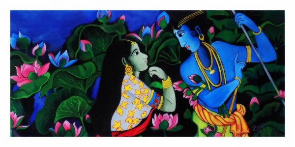 Acryl Painting of Radhe Krishna