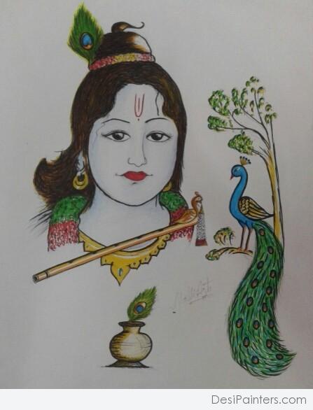 Lord Krishna by Malli