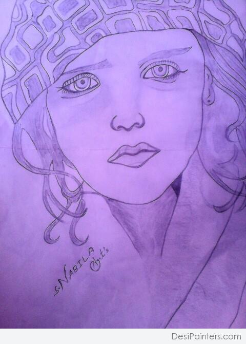 A Beautiful Girl Pencil Sketch