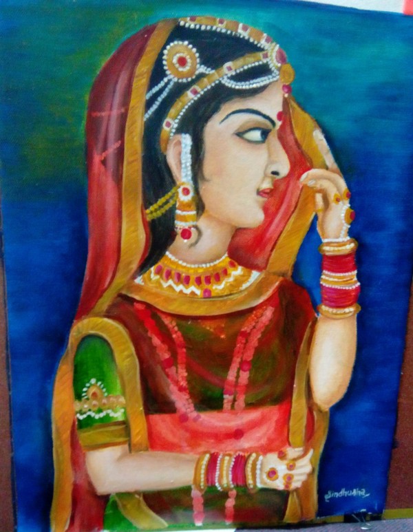 Oil Painting of A Queen - DesiPainters.com
