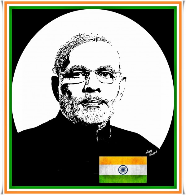 Narendra Modi by Aejaz Saiyed - DesiPainters.com