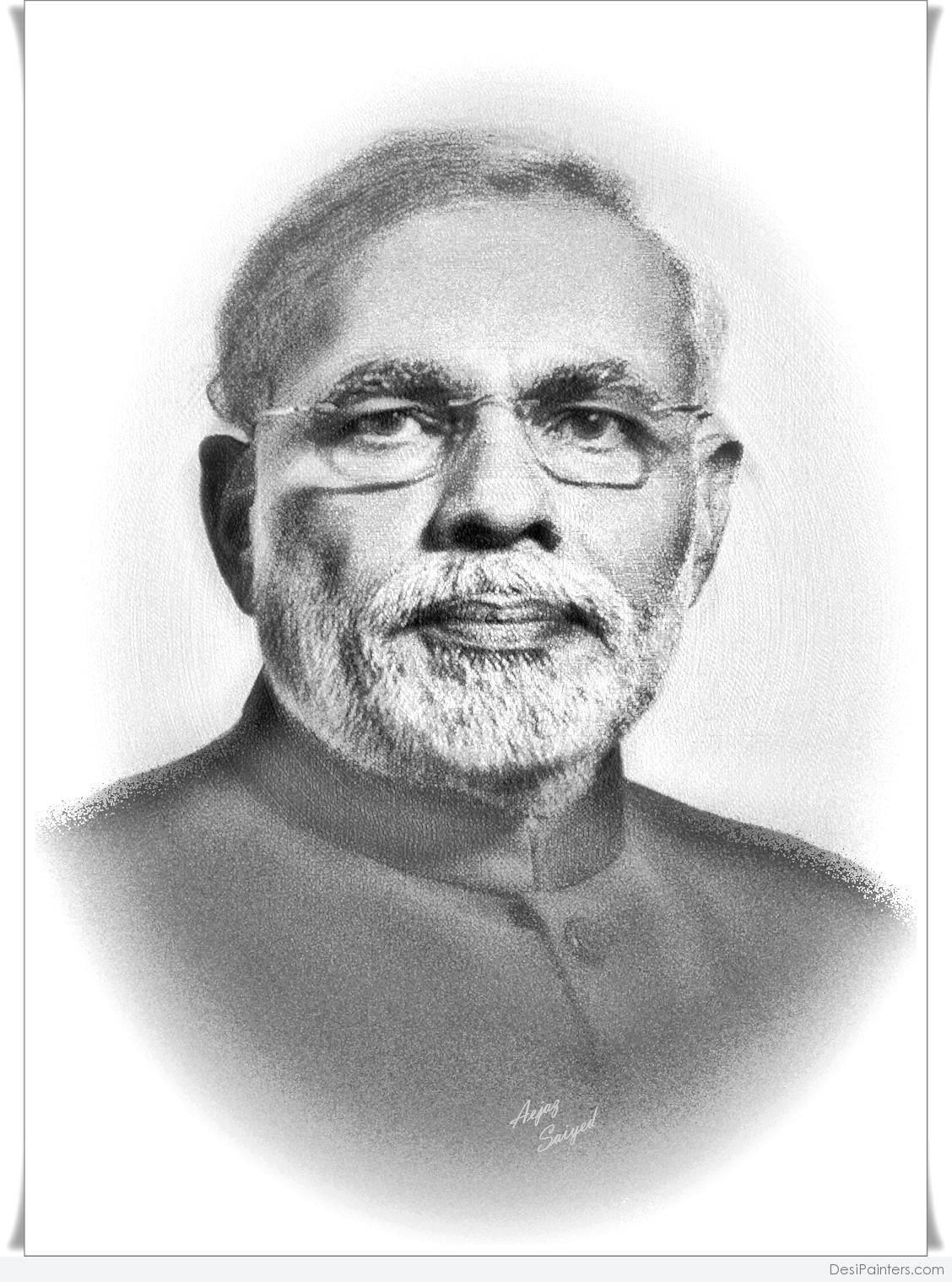 Amazing Pencil Sketch of Narendra Modi