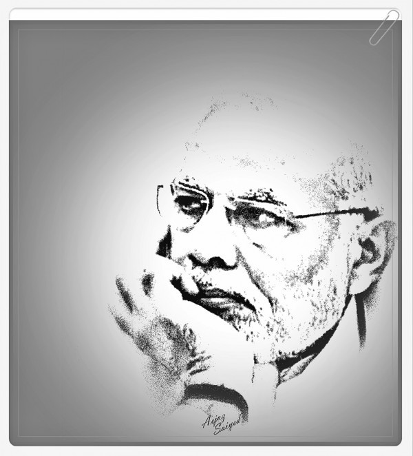Nice Digital Painting of Narendra Modi - DesiPainters.com