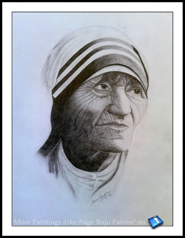 Digital Painting of Mother Teresa - DesiPainters.com