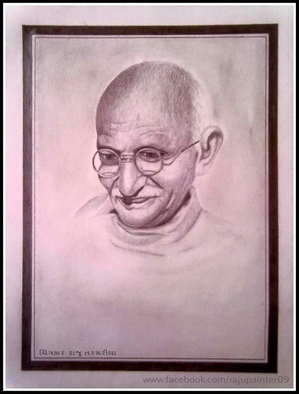 Gandhiji by Raju Tarsariya - DesiPainters.com