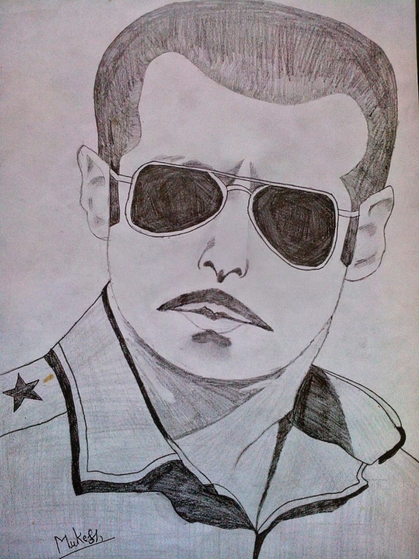 Salman Khan In Police Uniform - DesiPainters.com