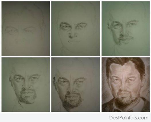 Pencil Sketch of Leonardo DiCaprio - DesiPainters.com