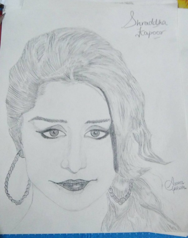 Shraddha Kapoor Pencil  Sketch - DesiPainters.com