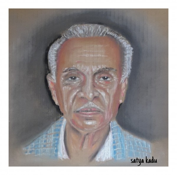 Pastel Painting Of An Old Man - DesiPainters.com