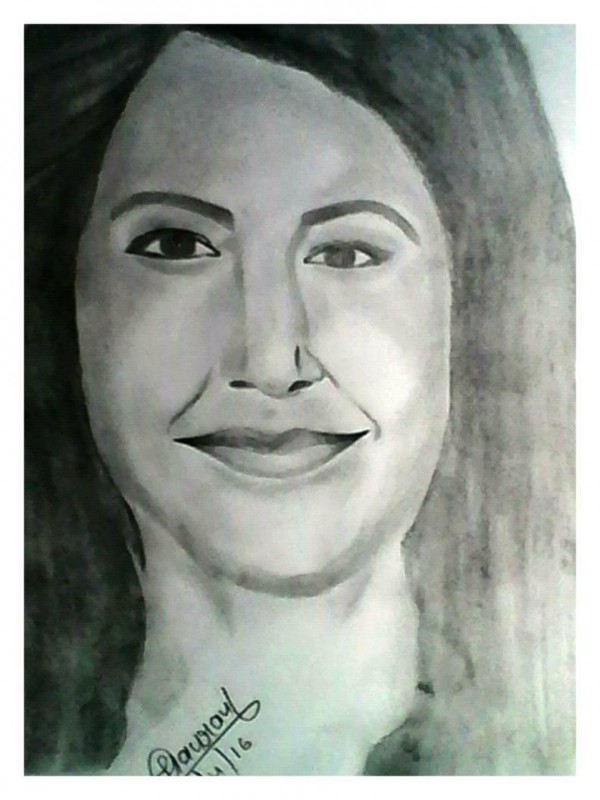 Pencil Sketch of Anushka Sharma - DesiPainters.com