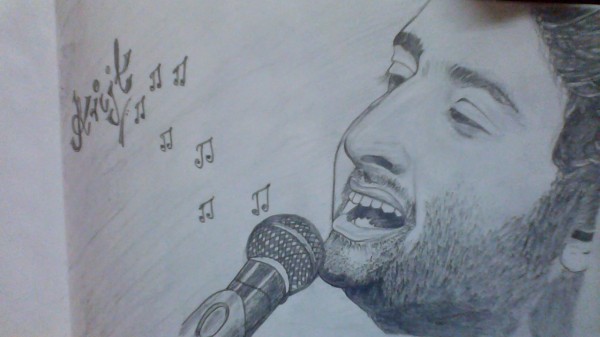 Sweet Pencil Sketch of Arijit Singh