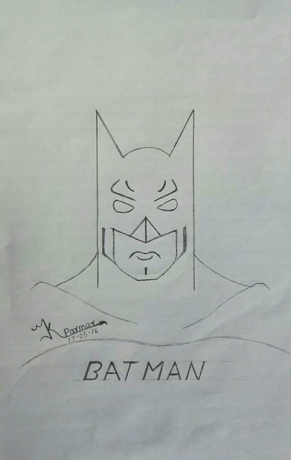 Batman Pencil Sketch - DesiPainters.com