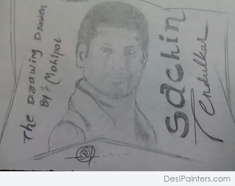 Sachin Tendulkar Pencil Sketch