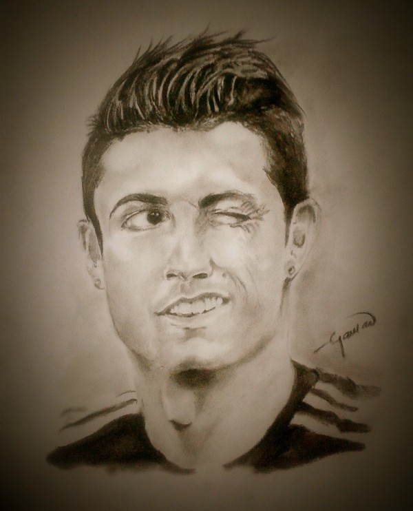 Pencil Sketch of Cristiano Ronaldo