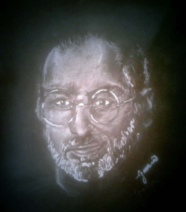 Steve Jobs Watercolor Painting - DesiPainters.com