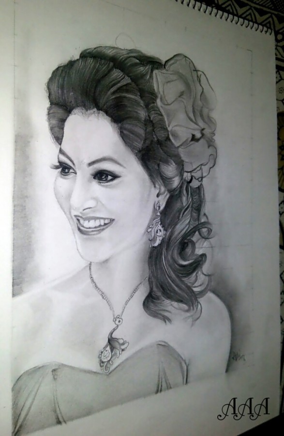 Urvashi Rautela Pencil Sketch