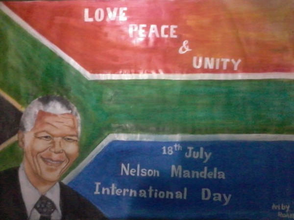 Nelson Mandela Watercolor Painting - DesiPainters.com