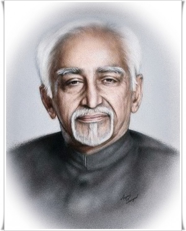 Wonderful Digital Painting of Mohammed Hamid Ansari - DesiPainters.com