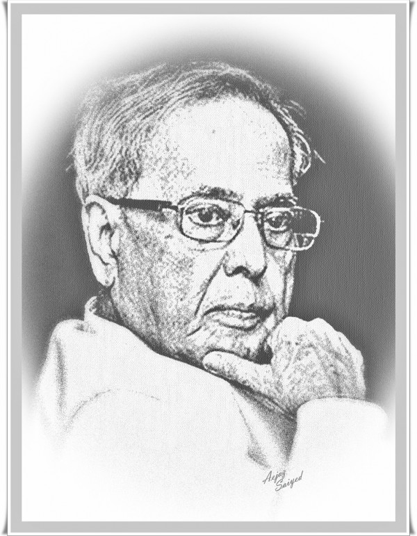 Nice Digital Painting of Pranab Mukharjee 