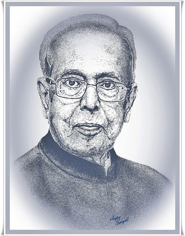 Pranab Mukharjee Digital Painting