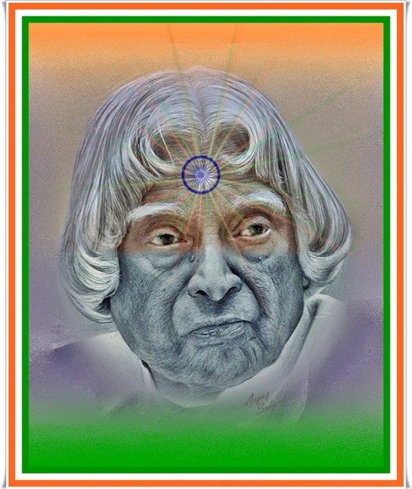 APJ Abdul Kalam Digital Painting - DesiPainters.com