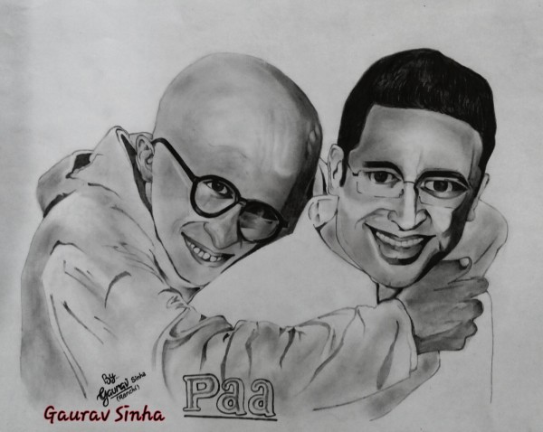 Pencil Sketch of Paa - DesiPainters.com