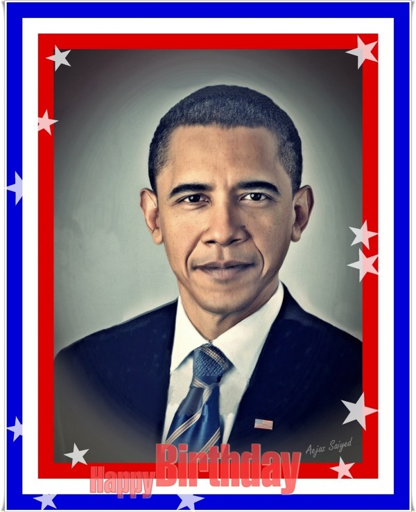 Barack Obama Digital Painting by Aejaz Saiyed