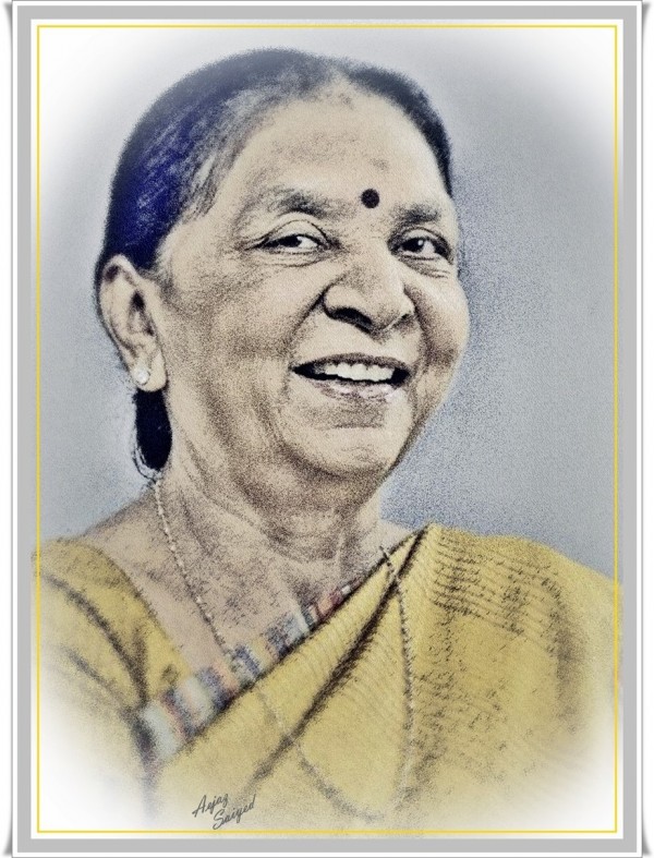 Amazing Digital Painting of Anandiben Patel