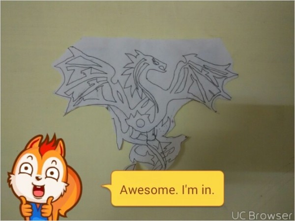 Pencil Sketch of Dragon by Kiran