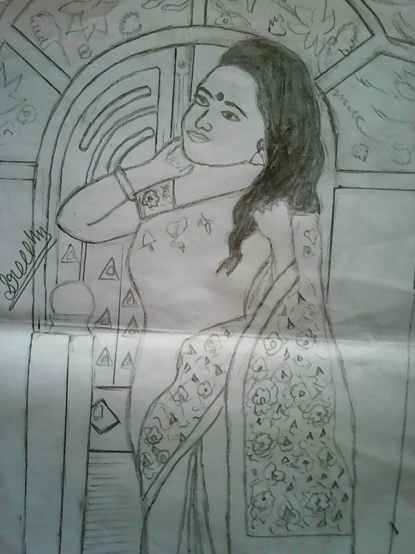 Kavya Madhavan Pencil Sketch - DesiPainters.com