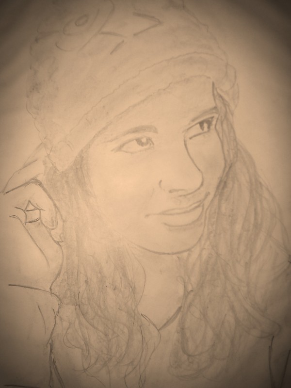 Pencil Sketch of Girl by Himalaya Singh