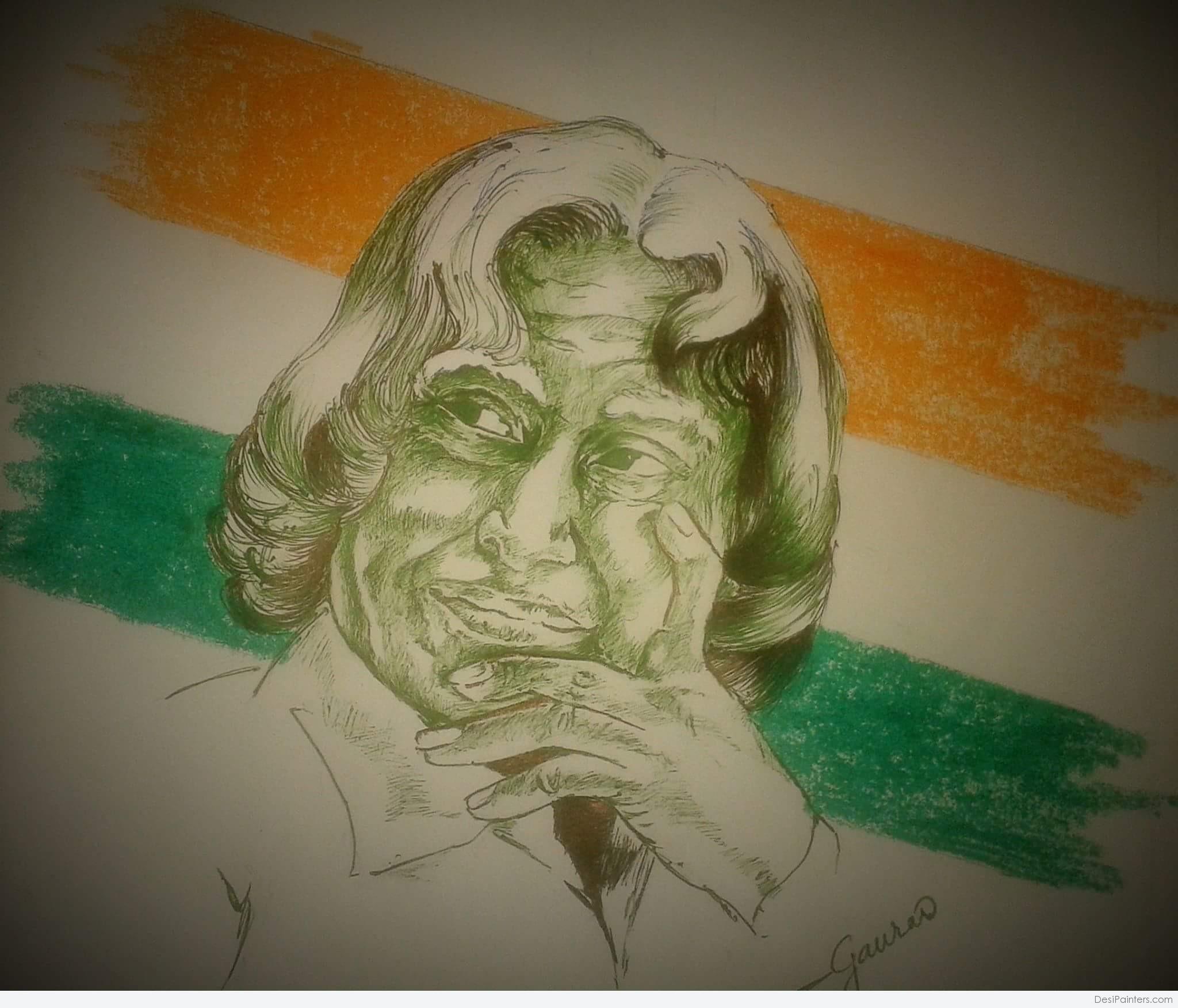 ART / DRAWING / ILLUSTRATION / PAINTING / SKETCHING - Anikartick: RIP / DR.A.P.J.ABDUL  KALAM / FORMER PRESIDENT,EMINENT SCIENTIST / GREAT GUIDER and TEACHER for  YOUNGSTERS,STUDENTS and KIDS