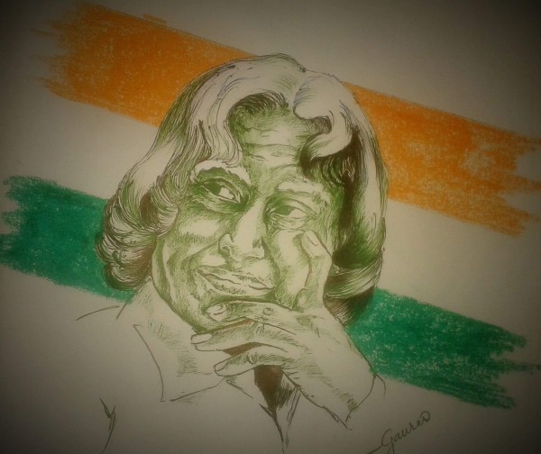 Sketch of APJ Abdul Kalam