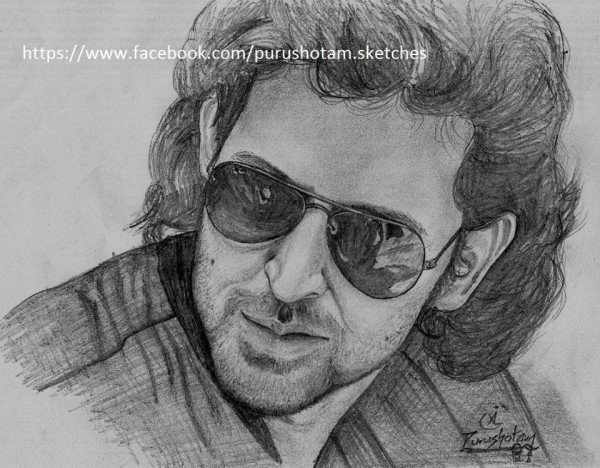 Hrithik Roshan Pencil Sketch