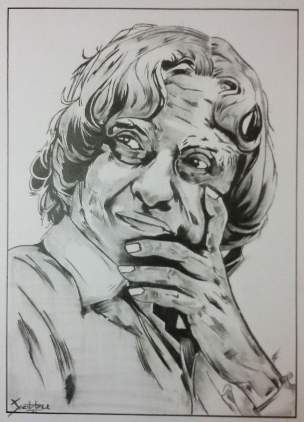 Stunning Pencil Sketch of APJ Abdul Kalam - DesiPainters.com